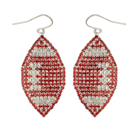 American Football Shaped Earrings