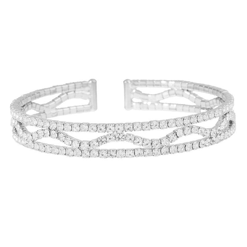 Twisted Triple Layer Cuff Bracelet