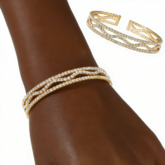 Twisted Triple Layer Cuff Bracelet