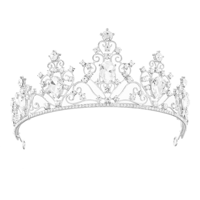 Teardrop Filigree Rhinestone Royal Tiara