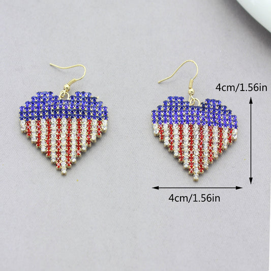 Stars & Stripes Heart Earrings