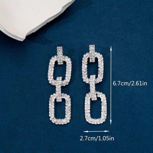 Interlocking Link Drop Earrings