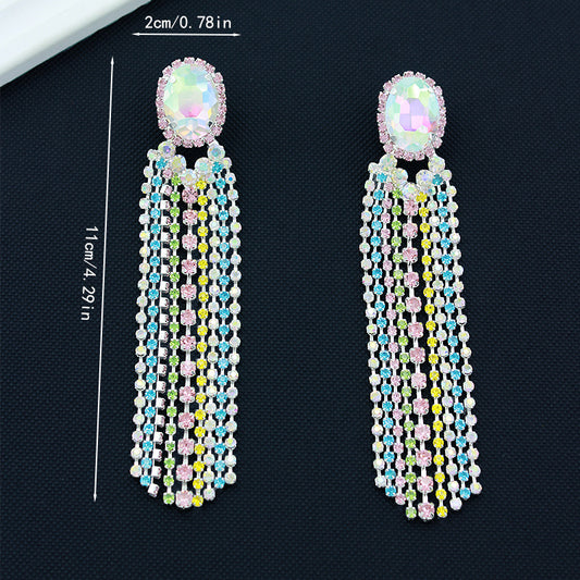 Pastel Tassel Drop Earrings