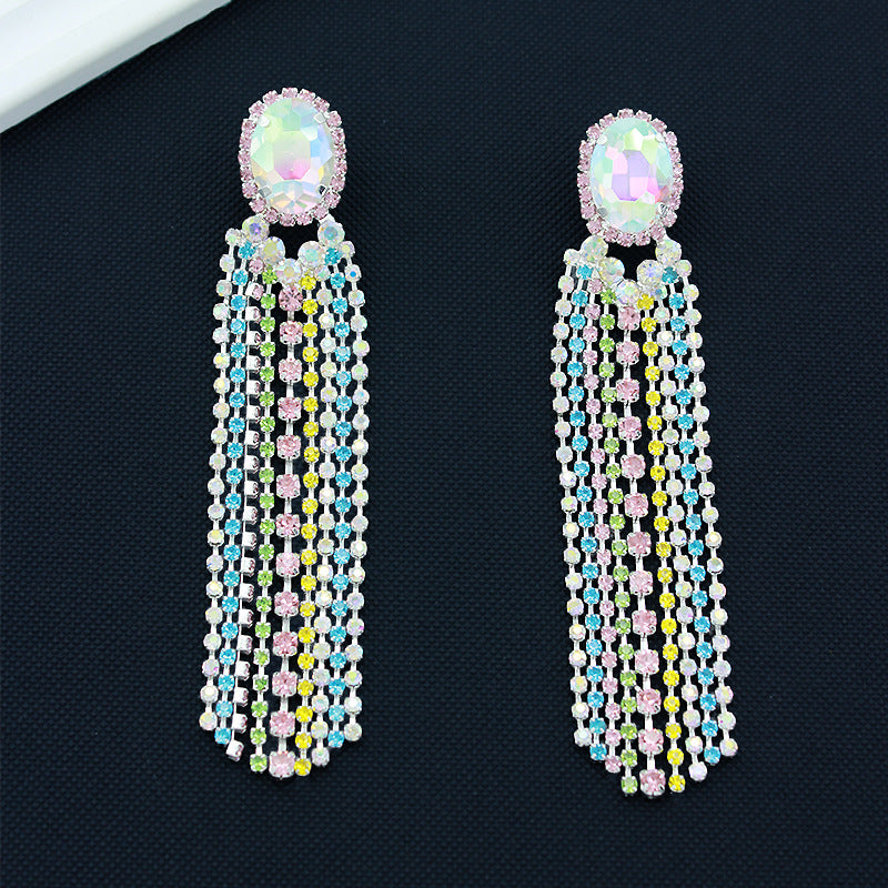 Pastel Tassel Drop Earrings