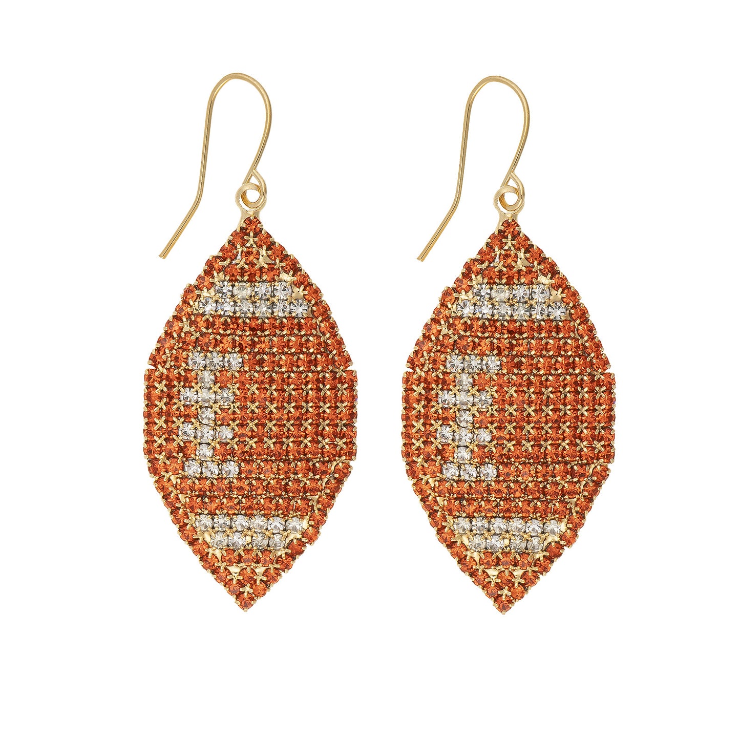 American Football Shaped Earrings