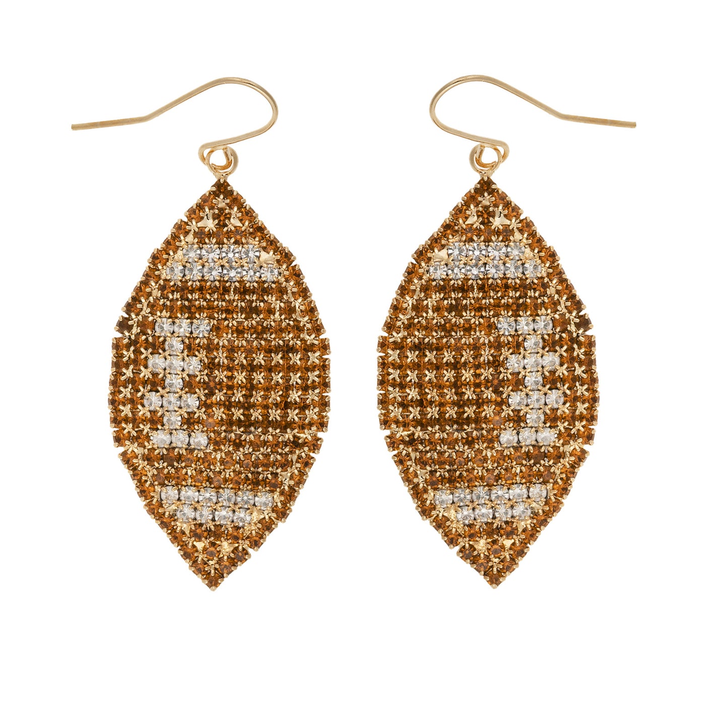 American Football Shaped Earrings
