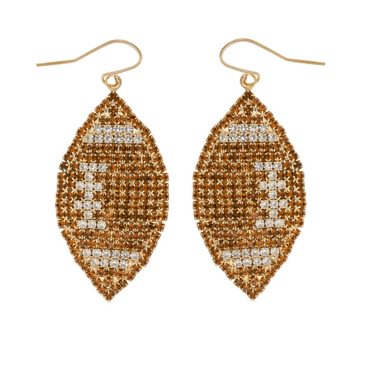 American Football Shaped Earrings