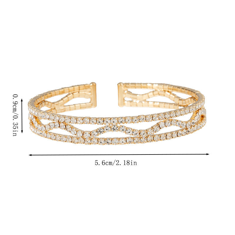 Twisted Triple Layer Cuff Bracelet