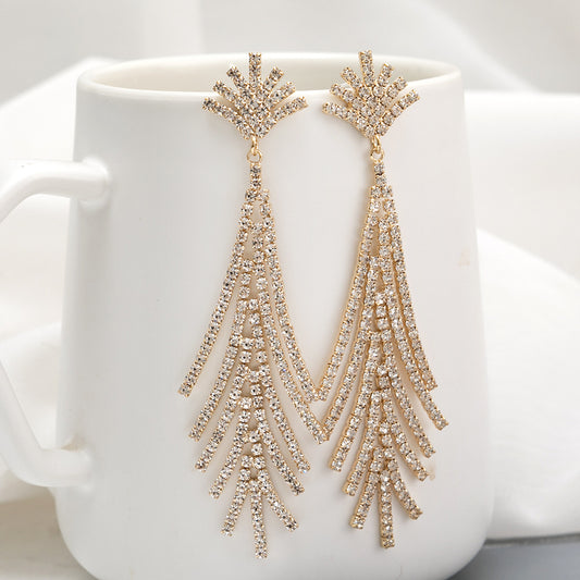 Ray Shape Drop Earrings