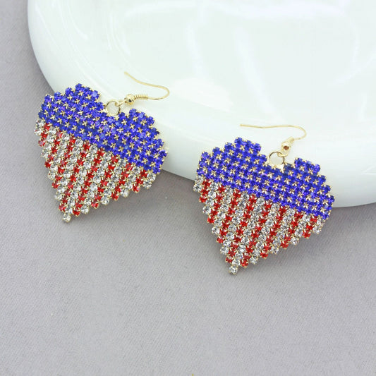 Stars & Stripes Heart Earrings